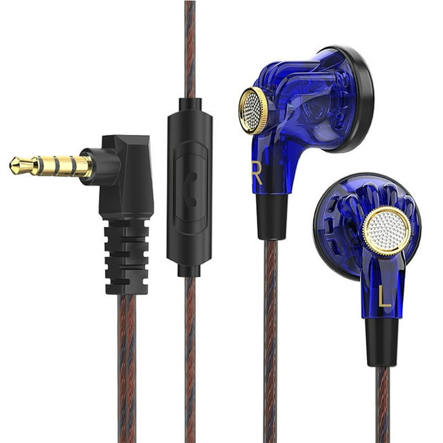 Wired Earphones Flat Earbuds with Microphone 16mm Dynamic Driver Sports In-Ear Headphones with Remote Control