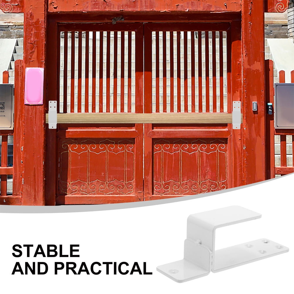 AURARMLET Heavy Duty U-Shaped Bracket Set for Garage, Shed, Gate Barricade Bar Installation and Secure Mounting