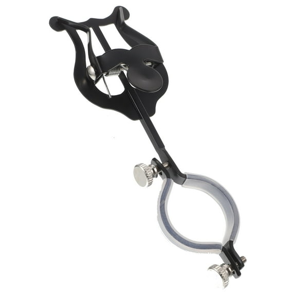 FRCOLOR Portable Clarinet Music Holder With Adjustable Clip For Marching Band Performances Lightweight Saxophone Sheet Music Clip For Flute And Trumpet Musicians