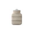 thumbnail image 1 of Naiovety Botella de agua caliente con manga de punto reutilizable para niños y adultos, regalos, calentadores de manos, bolso de relleno de silicona, Suministros térmicos Gris Naiovety HA005347-02, 1 of 6