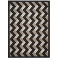 thumbnail image 2 of SAFAVIEH Courtyard Kaius Chevron Stripes Indoor/Outdoor Area Rug, Black/Brown, 8' x 11', 2 of 5