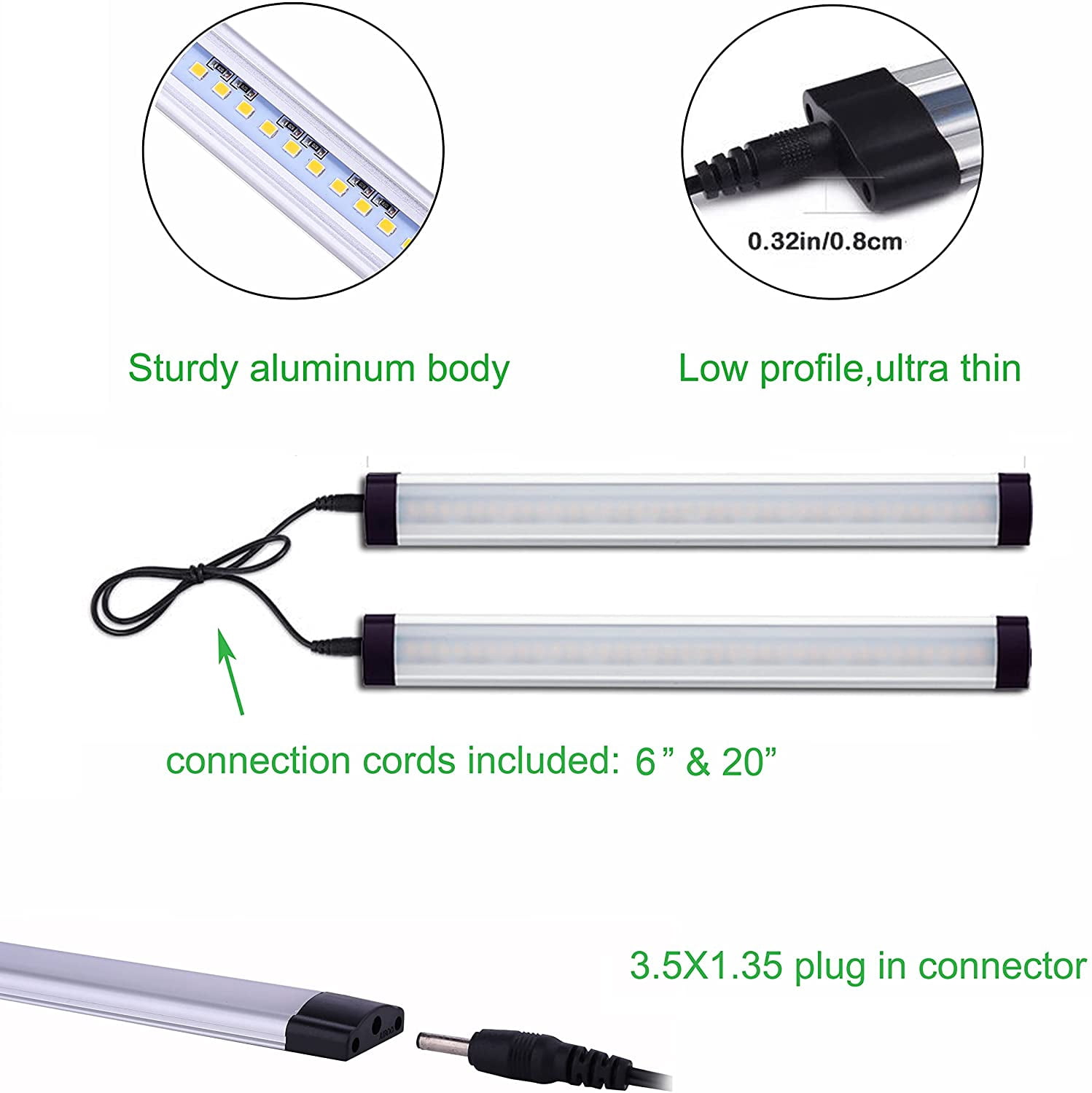 12 Lamps RGB Glass Edge Shelf Side Clip Clamp Light LED Under Ca