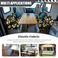 thumbnail image 3 of XYZCANDO Beautiful Daisy RV Dinette Cushion Covers Washable Camper Decor Stretchable Sofa Covers Washable Cushion Covers for Couches and Sofas Universal Slip Covers for Loveseat Black, 3 of 7