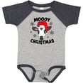 thumbnail image 3 of Inktastic Moooy Christmas with Cute Holstein Cow and Snowflakes Boys or Girls Baby Bodysuit, 3 of 5