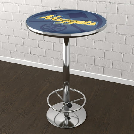 Denver Nuggets NBA Fade Chrome Pub Table - Dark Blue, Yellow