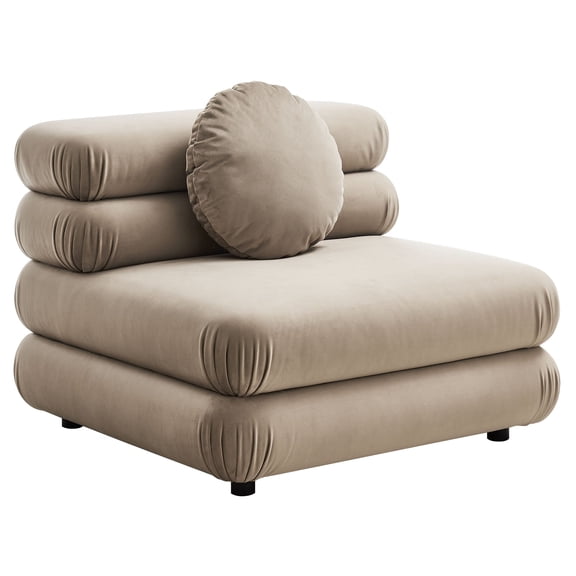 Jubilee Armless Chair in Taupe