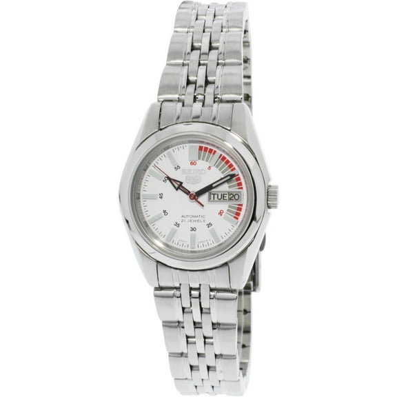 Seiko Women's 5 Automatic SYMA41K Silver Stainless-Steel Japanese Dress Watch