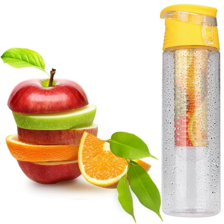 Clearance! Miyuadkai Cleaning Supplies Clearance 800Ml Fruit Infusion Infusing Infuser Water Bottle Sports Health Maker Kitchen Yellow