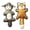 Grey&Brown, variant on PetLike 2-Pack Tough & Durable Bunny & Sheep Plush Dog Toy Set, Interactive Chew Toys for Puppies & Small to Medium Dogs, Ideal for Teething, Fetch, and Cuddly Playtime
