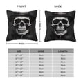 thumbnail image 2 of Fuzoiu Black White Hat Skull Print Square Pillow Cover,Hidden Zipper Design,Luxury Square Pillow Case, Throw Pillow,Couch Cushion-20"x20", 2 of 7