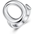 thumbnail image 1 of Handmade Rings 925 Sterling Silver Statement Rings Adjustable Chunky Stacking Band Ring for Women Girls, 1 of 5