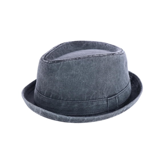 Epoch Hats Company Washed Denim Cotton Fedora Hat (Men)