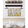 thumbnail image 3 of Sunflower Kitchen Dish Towels for Drying Dishes Set of 3, Summer Botanical Elegant Floral Wooden Waffle Weave Microfiber Hand Tea Bathroom Towels Quick Dry & Absorbent Towel 15.7x23.6, 3 of 7