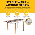 thumbnail image 4 of Colorful Flowers Table Cloths for 5 Foot Rectangle Tables, Spring Floral Elegant Pastoral Watercolor Patio Waterproof Elastic Fitted Tablecloths, Washable Rectangular Table Cover for Camping, 4 of 8