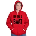 thumbnail image 3 of Funny I'm On a Boat Fishing Joke Unisex Plus Size Zip Hoodie Brisco Brands 4X, 3 of 6