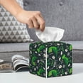 thumbnail image 6 of Picia Dinosaur and Bone Pattern Tissue Box Cover,PVC Leather Square Holder,Tissue Box Holder with Magnetic Bottom,Facial Paper Organizer Dispenser-5.2"X5.2"X5.2", 6 of 8
