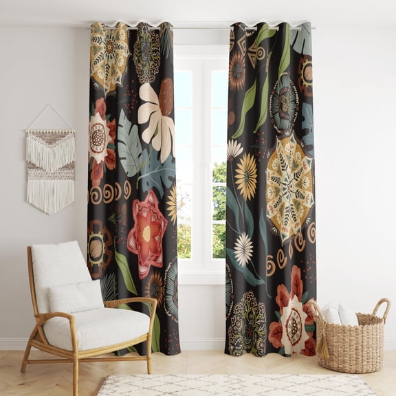 YourPrint Vintage Floral Bohemian Blackout Curtains Blackout Curtains