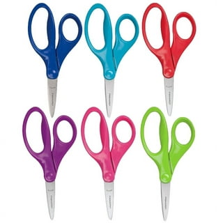 Fiskars, FSK1943001069, 5 Pointed-tip Kids Scissors, 1 Each,  Red,Blue,Turquoise,Green 