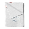 thumbnail image 2 of Adventure Soft Flannel Fleece Blanket, Flying Paper Plane in Hand Drawn Sketch Cartoon Style Freedom Text Clouds, Cozy Plush for Indoor and Outdoor Use, 50" x 70", Bluegrey Red White, by Ambesonne, 2 of 5