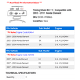 thumbnail image 2 of Timing Chain Kit 11 - Compatible with 2003 - 2011 Honda Element 2004 2005 2006 2007 2008 2009 2010, 2 of 2