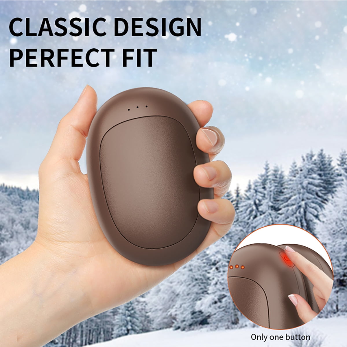 2-Pack Rechargeable Hand Warmers with Magnetic Attachment, Fast Heating Up to 140℉/60℃, 2500mAh Portable Electric Pocket Heaters, Ideal for Outdoors, Camping, Hunting