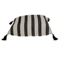 thumbnail image 3 of Nassau Collection Hand Woven Striped Square Throw Pillow - 24" - Beige and Black, 3 of 4