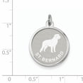 thumbnail image 2 of Sterling Silver Rhodium-Plated St. Bernard Disc Charm (26 X 19) Made In United States qc2710, 2 of 2
