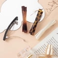 thumbnail image 5 of CozeLy Hair Barrettes for Women 4PCS Small Hair Clips for Women Flat Tortoise French Barrette Clips 2.56 Inch Curved Glossy Thin Hair Accessories Set, 5 of 8