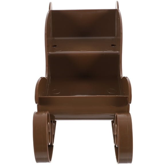 unbranded 1Pcs Winter Decor Christmas Sleigh in Light Brown Plastic for Holiday Parties