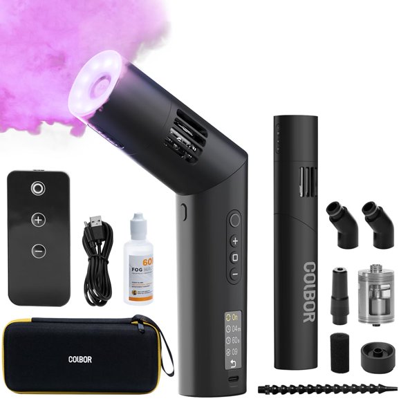Máquina de niebla COLBOR CF5 MINI portátil con luces RGB magnéticas