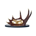 thumbnail image 3 of SZCO 15.25" Collector Knife, 9.25" Etched Stainless Steel Blade with Resin Display Stand, Decorative Stag Type Handle for Home and Office Decor, 3 of 7
