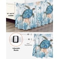 thumbnail image 3 of Turtle Bed Skirt Cal King Size,Blue Coastal Starfish Ocean Coral Nautical Wrap Around Bed Skirting with Adjustable Elastic Strap,Dust Ruffled Pleated Bedskirts 16 Inch Drop for Bedroom Cal King Beds, 3 of 9