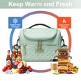 thumbnail image 3 of TNYXORIX Insulated Lunch Bag for Women Men,Reusable Large Lunch Box Bags for Adult,Freezable Cute Cooler Cooling Tote Bag for Work Office Picnic Beach with Adjustable Shoulder Strap-Green, 3 of 8