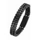 thumbnail image 1 of Esclava Negro 19 cm Para Hombre Dos Filas Acero Hebilla Magnética, 1 of 4