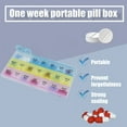 thumbnail image 3 of Pill Box 21 Grids Waterproof Three Rows Refillable Weekly Vitamin Pills Case Household Supplies, 3 of 8