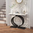 PAKASEPT Console Table, 40 inch Modern Faux Marble Entryway Table with