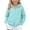 Light Blue, variant on DJDLJWCJ Teen Girls Fleece Lined Hooded Jacket 5-14 Kids Girls Solid Color Warm Long Sleeve Winter Zip Up Hoodie Black Size 13