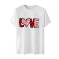 thumbnail image 4 of EchfiProm T shirts for Men Short Sleeve White Shirts Love Heart Summer Valentine Young Mens Tops M, 4 of 5