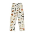 thumbnail image 6 of Uemuo Dogs Funny Pets Pattern Men's Wide Leg Palazzo Lounge Pants with Pockets Light Weight Loose Comfy Casual Pajama Pants-, 6 of 9