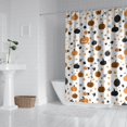 thumbnail image 2 of Shower Curtain for Bathroom Orange Pumpkin Bat Spider Purple Happy Halloween Bathroom Curtain Durable Cool Bath Curtain Hooks Included,72x72Inch, 2 of 5