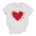 thumbnail image 2 of Valentines Shirts for Women Valentine Crew Neck Shirt Love Heart Graphic Tshirt Cute Girls Valentines Gift Tee Tops, 2 of 8