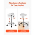 thumbnail image 4 of Taburete VEVOR de 450 kg de capacidad con ruedas y ajuste de altura., 4 of 9