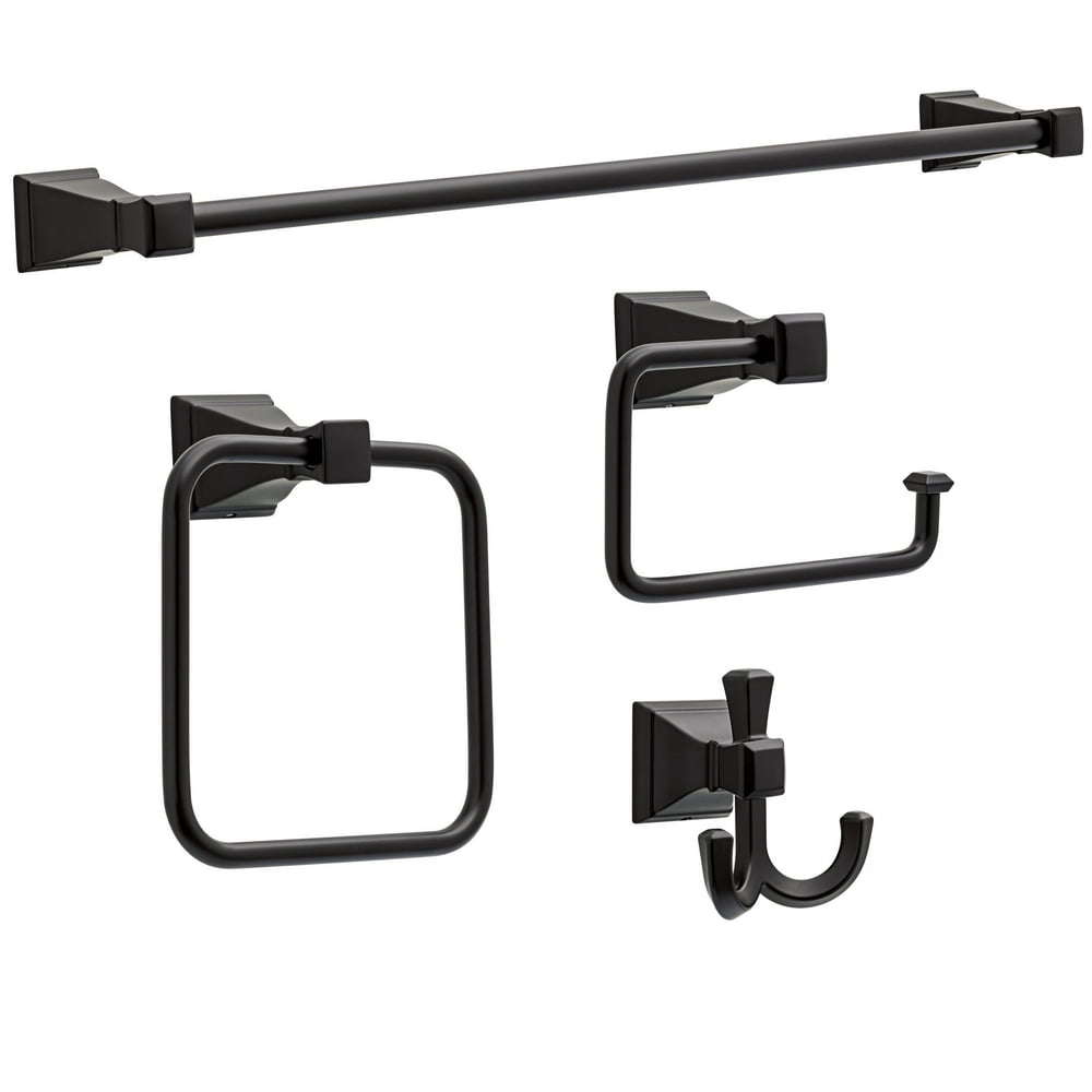 Better Homes & Gardens Chandler Euro Toilet Paper Holder, Matte Black