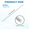 thumbnail image 2 of Uxcell 12 Pcs Round Steel Rod 1.7mm Diameter HSS Lathe Bar Stock Tool 100mm Long for Shaft Gear Drill Lathes Boring Machine Turning Miniature Axle Cylindrical Pin DIY Craft Tool, 2 of 6