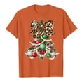 thumbnail image 6 of Dmsael Funny Christmas Shirt Christmas Shirts for Women Short Sleeve Round Neck Xmas Tree Print Fall Funny Party Shirts Loose Fit Fashion Tops Orange,S, 6 of 6