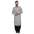 thumbnail image 1 of Atasi Printed Rayon Pathani Kurta With Solid Salwar For Mens Party Wear, 1 of 5