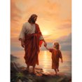 thumbnail image 1 of (NH3838) La Serie Del Personaje Jesús La Puesta Del Del Diamante 30*40CM, 1 of 9