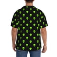 thumbnail image 3 of Fotbe Green Monster Print Short Sleeve Button Down Shirts for Men Casual Summer Beach Wrinkle Free Shirt-X-Large, 3 of 5
