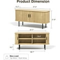 thumbnail image 2 of Storage Cabinet, Media Console, Tambour TV Stand; Sliding Door, Fluted Cabinet, Buffet Sideboard, Credenza, Table Stand for Living Room, Kitchen, 2 of 9