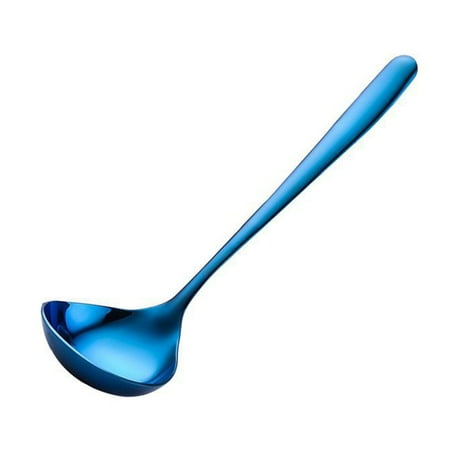 

WZF Soup Spoon Ergonomic Design Comfortable Grip Stainless Steel BPA Free Deep Head Stirring Ladle Kitchen Supplies